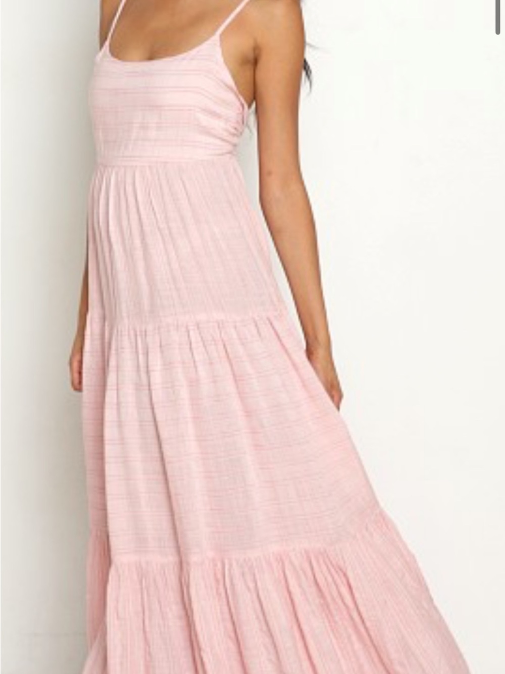 l*space Pale Pink Tiered Maxi Dress